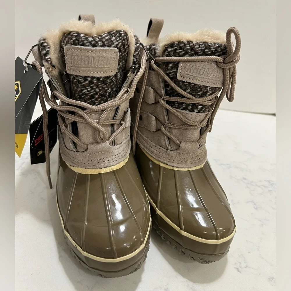 US Ski Team Tan and Brown Winter Boots